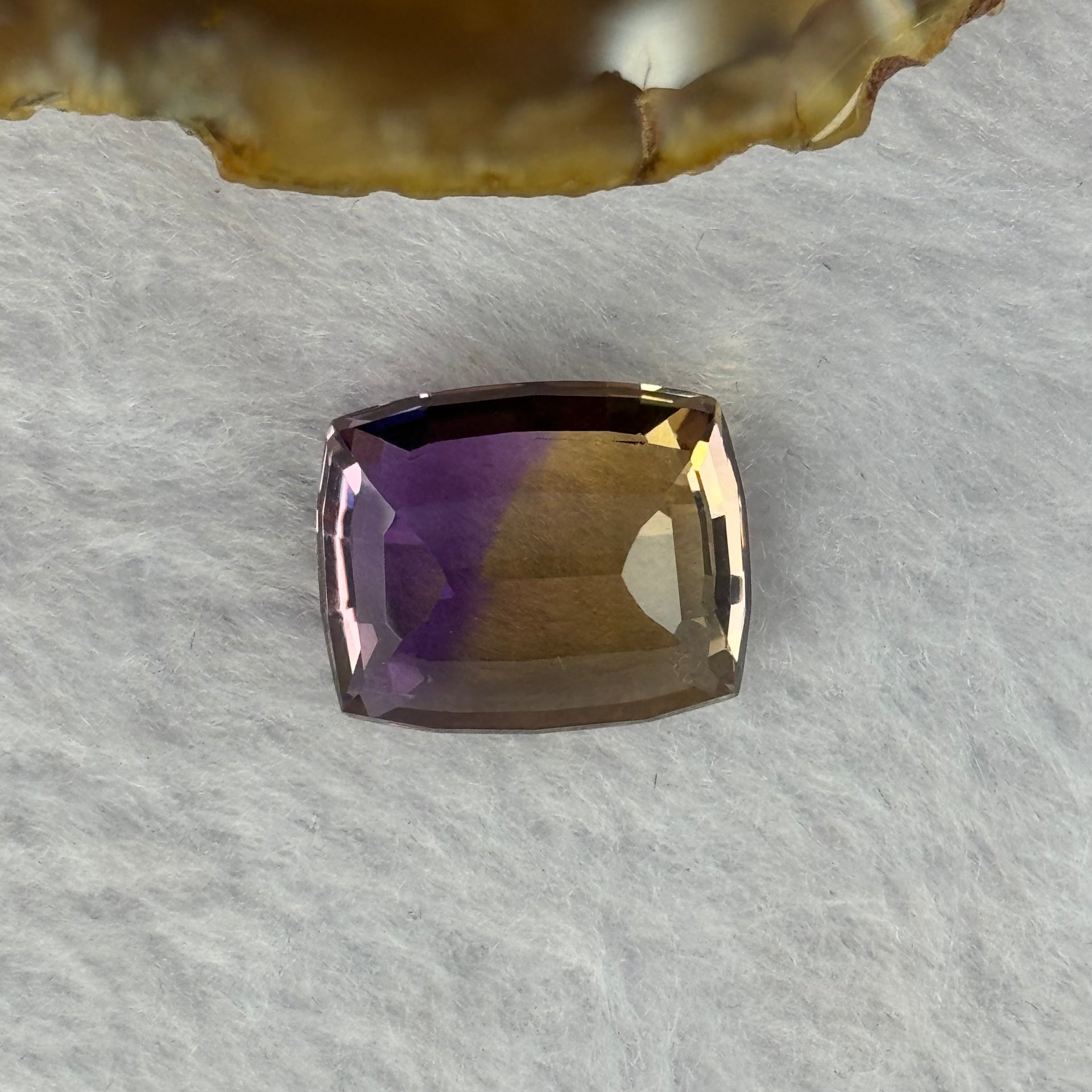 Natural Faceted Ametrine Parallelogram Shape 16.63ct 17.3 by 14.1 by 9.4mm - Huangs Jadeite and Jewelry Pte Ltd