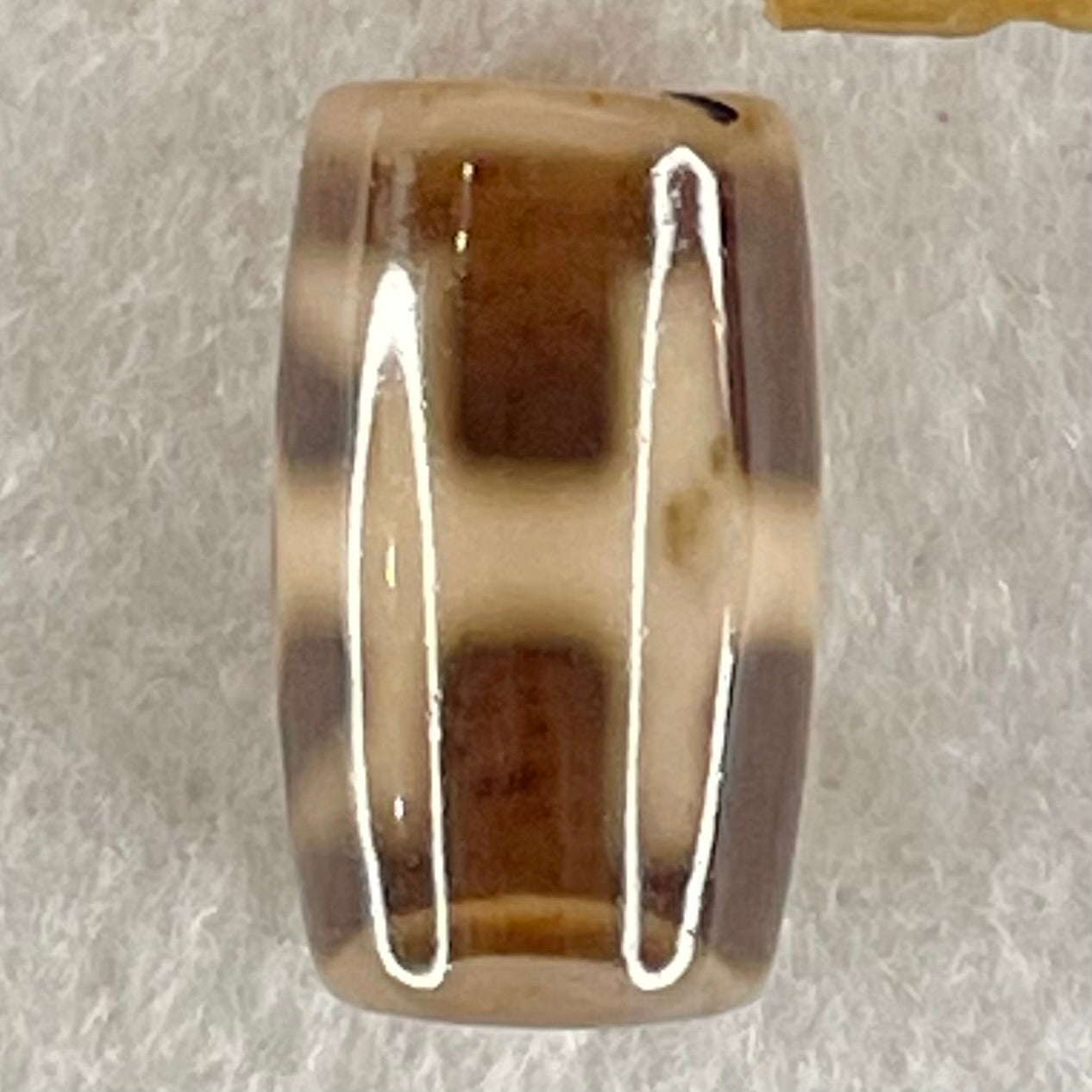 Natural Powerful Tibetan Old Oily Agate Patina Guiren Tairen Human Dzi Bead Totem Amulet Heavenly Master (Tian Zhu) 贵人天诛 4.55g 19.3 by 11.5mm - Huangs Jadeite and Jewelry Pte Ltd