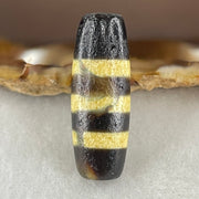 Natural Powerful Tibetan Old Oily Agate 3 Lines Dzi Bead Heavenly Master (Tian Zhu) 三行天诛 5.04g 29.0 by 10.5mm - Huangs Jadeite and Jewelry Pte Ltd