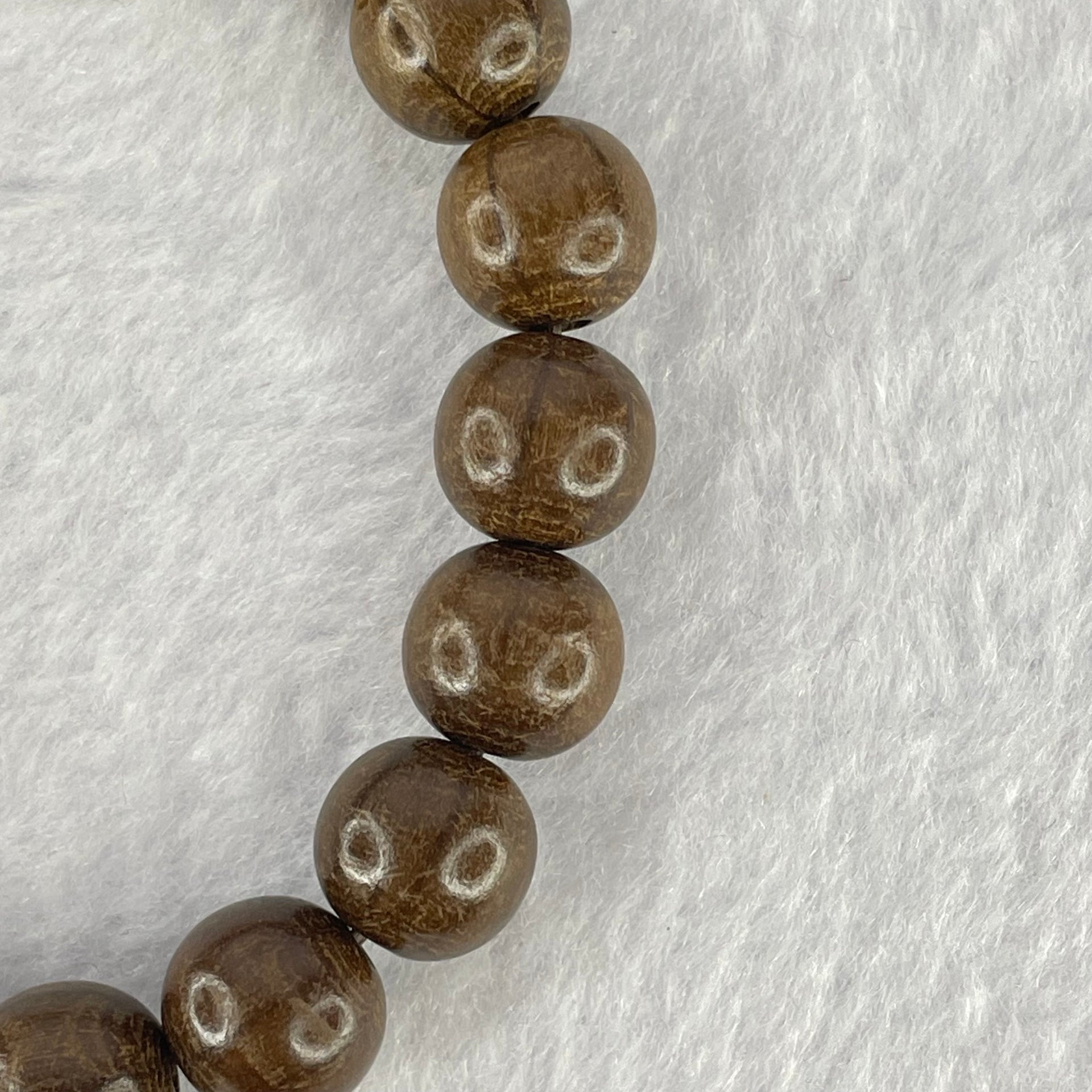 Natural Six Way Wooden Beads Bracelet 六道木手链 11.02g 17cm 10.8mm 19 Beads - Huangs Jadeite and Jewelry Pte Ltd