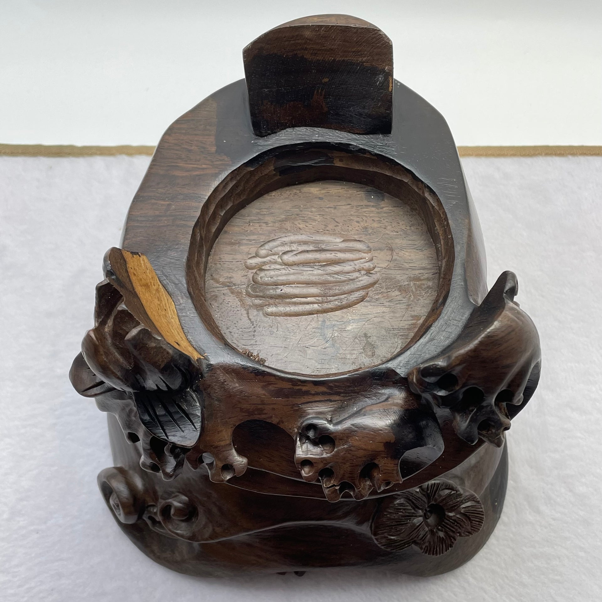 Natural Deep Purple Amethyst Egg with Wooden Stand Display Total 5,224.7g 170.0 by 165.0 by 265.0mm - Huangs Jadeite and Jewelry Pte Ltd