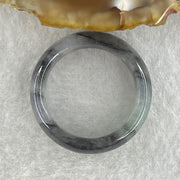 Type A Translucent Grey Wuji with Green Piao Hua Jadeite Ring 3.39g 6.4 by 3.4mm US 8.25 HK 18.2 ( Close to Perfect ) - Huangs Jadeite and Jewelry Pte Ltd