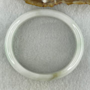 Natural Type A Faint Green Faint Lavender Jadeite Oval Bangle 39.13g Inner Diameter 54.4mm 12.5 by 6.5mm (Very Very Slight Internal Lines) - Huangs Jadeite and Jewelry Pte Ltd