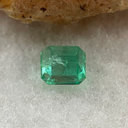 Natural Colombia Vivid Green Emerald (Beryl) Cut-Cornered Rectangle Step cut 0.49ct 4.6 by 4.4 by 2.9mm - Huangs Jadeite and Jewelry Pte Ltd