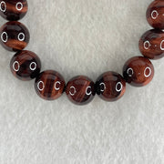 Natural Red Tiger's Eye Quartz Beads Bracelet 29.00g 16cm 10.4mm 19 Beads - Huangs Jadeite and Jewelry Pte Ltd