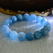 Natural Aquamarine Beads Bracelet 48.94g 19cm 12.9mm 17 Beads - Huangs Jadeite and Jewelry Pte Ltd