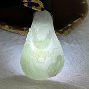 Type A Green Lavender Jadeite Dragon Pendant 61.74g 72.1 by 47.2 by 13.3mm - Huangs Jadeite and Jewelry Pte Ltd