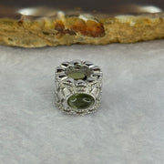 Natural Czech Republic Moldavite Meteorite Crystal in S925 Sliver Bracelet Charm 2.43g 15.1 by 11.9 by 9.4 / 6.7 by 3.8 by 2.0mm - Huangs Jadeite and Jewelry Pte Ltd