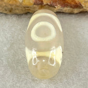 Natural Powerful Tibetan Old Oily Agate 3 Eyes Dzi Bead Heavenly Master (Tian Zhu) 三眼天诛 2.80g 20.1 by 9.9mm - Huangs Jadeite and Jewelry Pte Ltd