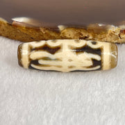 Natural Powerful Tibetan Old Oily Agate Water Lines 8 Eyes Dzi Bead Heavenly Master (Tian Zhu) 水纹八眼天诛 9.93g 38.9 by 12.8mm - Huangs Jadeite and Jewelry Pte Ltd