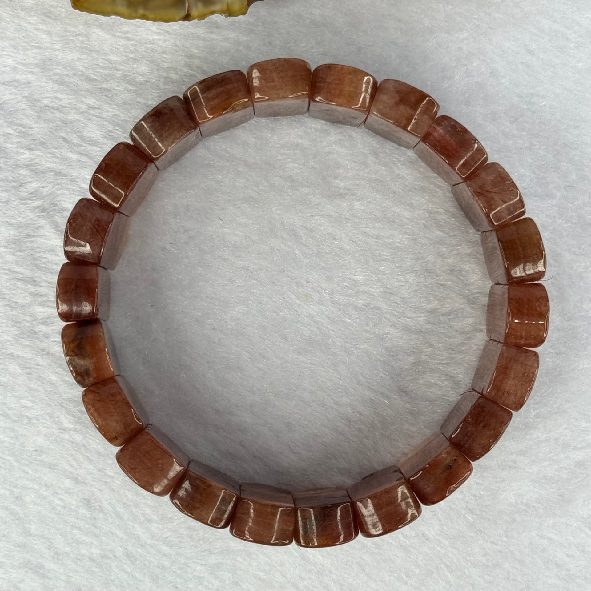 Natural Red Rutilated Quartz Bracelet 55.78g 17cm 20.9 by 9.2 by 6.9mm 22 Beads - Huangs Jadeite and Jewelry Pte Ltd