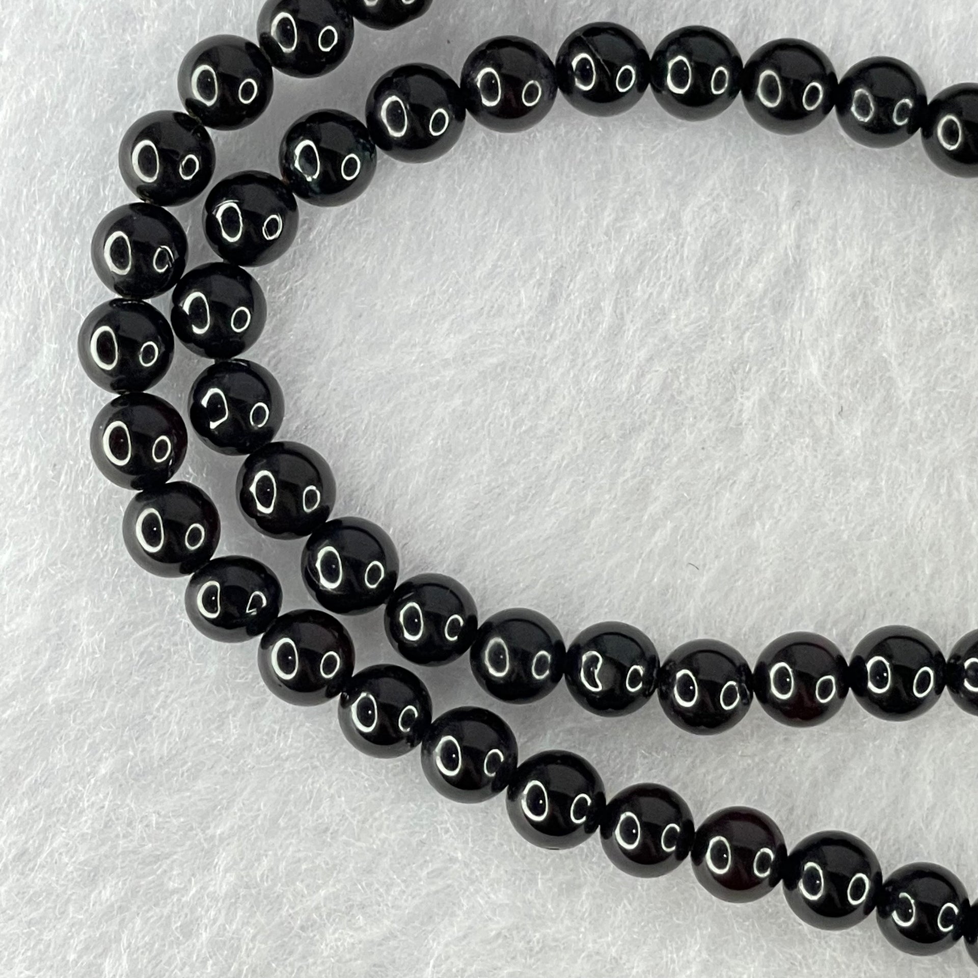 Natural Blood Red Amber Beads Necklace 10.72g 58cm 5.4mm 120 Beads - Huangs Jadeite and Jewelry Pte Ltd