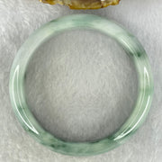 Type A Light Blueish Green Lavender with Moss Green Piao Hua Jadeite Bangle Internal Diameter 56.7mm 66.48g 16.7 by 8.7mm (Internal Lines) - Huangs Jadeite and Jewelry Pte Ltd