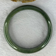 Type A Full Green Jadeite Bangle Internal Diameter 57.7mm 47.69g 12.5 by 7.5mm (Close to Perfect) - Huangs Jadeite and Jewelry Pte Ltd