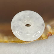 Type A Semi Icy Light Lavender With Wuji Grey Spots Jadeite Ping An Kou Charm/Pendant 2.10g 14.1 by 5.0mm - Huangs Jadeite and Jewelry Pte Ltd