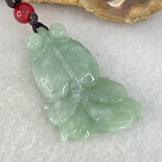 Type A Blueish Green Jadeite Goldfish Pendant 10.23g 37.0 by 22.11 by 7.4mm - Huangs Jadeite and Jewelry Pte Ltd