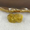 Above Average Grade Natural Golden Rutilated Quartz Pixiu Charm for Bracelet 天然金发水晶貔貅 10.07g 28.4 by 16.6 by 12.8 mm - Huangs Jadeite and Jewelry Pte Ltd