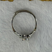 Cubic Zirconia in S925 Sliver Ring (Adjustable Size) 2.56g 6.8 by 6.5 by 3.9mm - Huangs Jadeite and Jewelry Pte Ltd