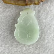 Natural Type A Green Jadeite Ruyi Pendant Charm 4.73g 25.5 by 18.3 by 5.9mm - Huangs Jadeite and Jewelry Pte Ltd