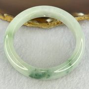Type A Light Green and Dark Blueish Green Piao Hua Jadeite Bangle Internal Diameter 55.2mm 55.75g 12.5 by 8.8mm (External Line) - Huangs Jadeite and Jewelry Pte Ltd