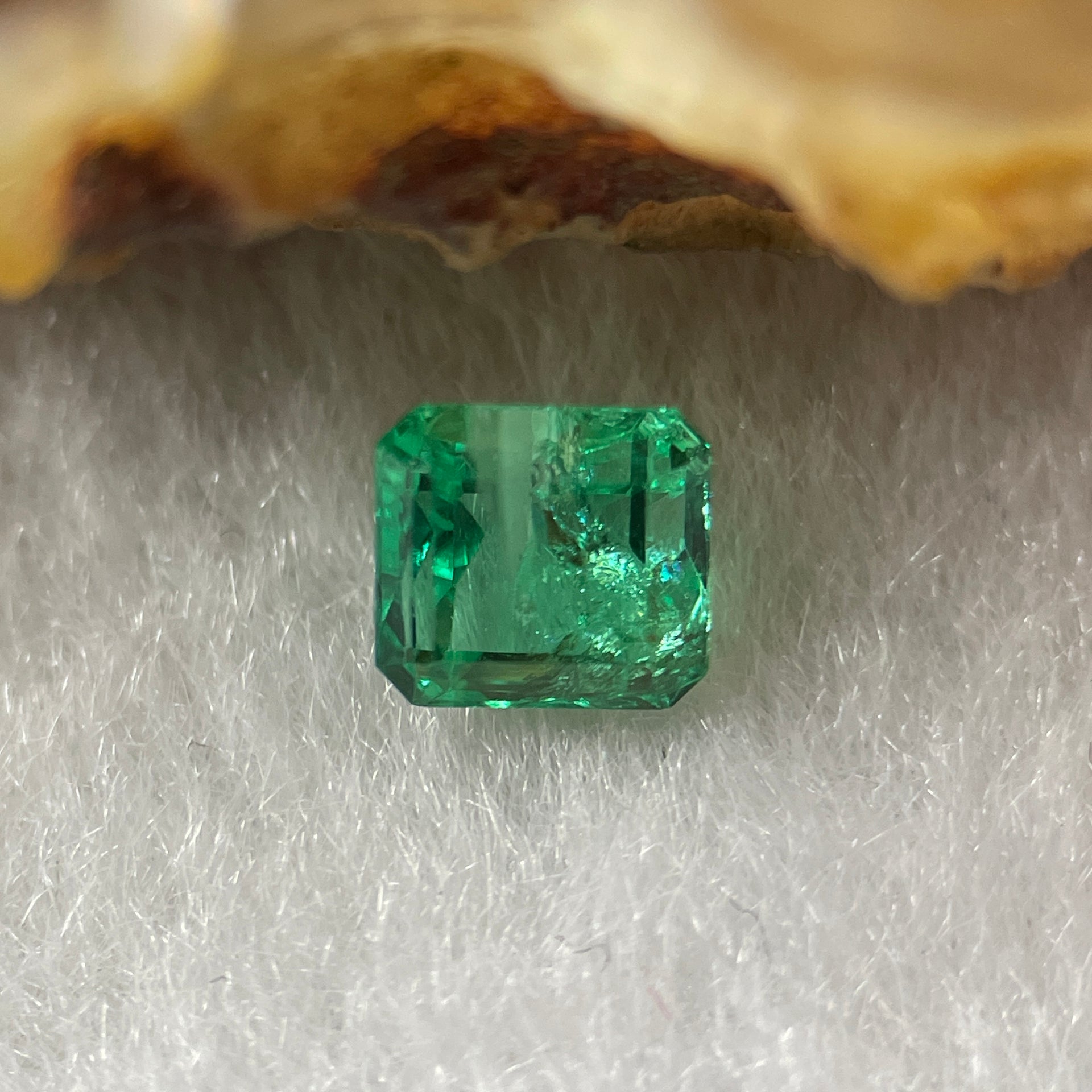 Natural Colombia Green Emerald (Beryl) Cut-Cornered Rectangular step cut 0.79ct 5.4 by 5.0 by 3.8mm - Huangs Jadeite and Jewelry Pte Ltd