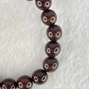 Natural Blood Rosewood Beads Bracelet 天然血檀手链 10.41g 17cm 10.5mm 19 Beads - Huangs Jadeite and Jewelry Pte Ltd