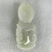 Type A Faint Green Lavender Jadeite Guan Yin Pendant 37.10g 61.8 by 28.3 by 14.3mm - Huangs Jadeite and Jewelry Pte Ltd