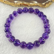 Very Good Grade Natural Amethyst Bracelet 23.10g 16.5cm 9.3mm 22 Beads - Huangs Jadeite and Jewelry Pte Ltd