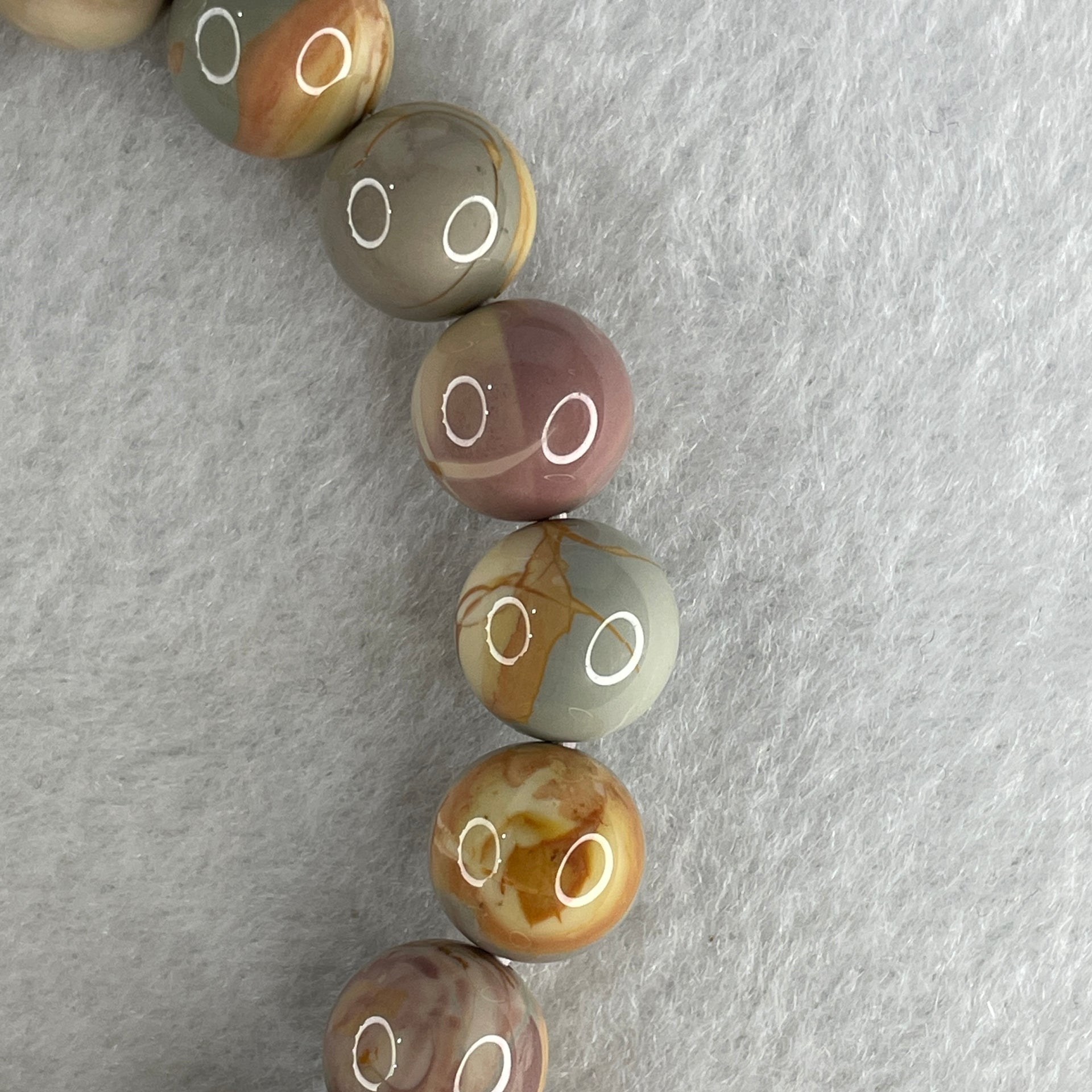 Certified Natural Alashan Agate Pink Beads Bracelet 30.49g 16.5cm 11.1mm 19Beads - Huangs Jadeite and Jewelry Pte Ltd