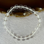 Natural Clear Quartz Bracelet 天然白水晶手链 18.78g 16.5cm 8.4mm 24 Beads - Huangs Jadeite and Jewelry Pte Ltd