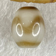 Natural Powerful Tibetan Old Oily Agate Tiger Tooth Daluo Dzi Bead Heavenly Master (Tian Zhu) 虎呀天诛 3.49g 15.5 by 12.5mm - Huangs Jadeite and Jewelry Pte Ltd