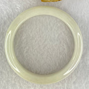 Type A Faint Yellowish Green Lavender Jadeite Bangle Internal Diameter 56.9mm 55.50g 12.4 by 8.6mm (Internal Lines) - Huangs Jadeite and Jewelry Pte Ltd