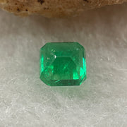 Natural Colombia Vivid Green Emerald (Beryl) Cut-Cornered Square Step cut 0.41ct 4.3 by 4.1 by 3.1mm - Huangs Jadeite and Jewelry Pte Ltd