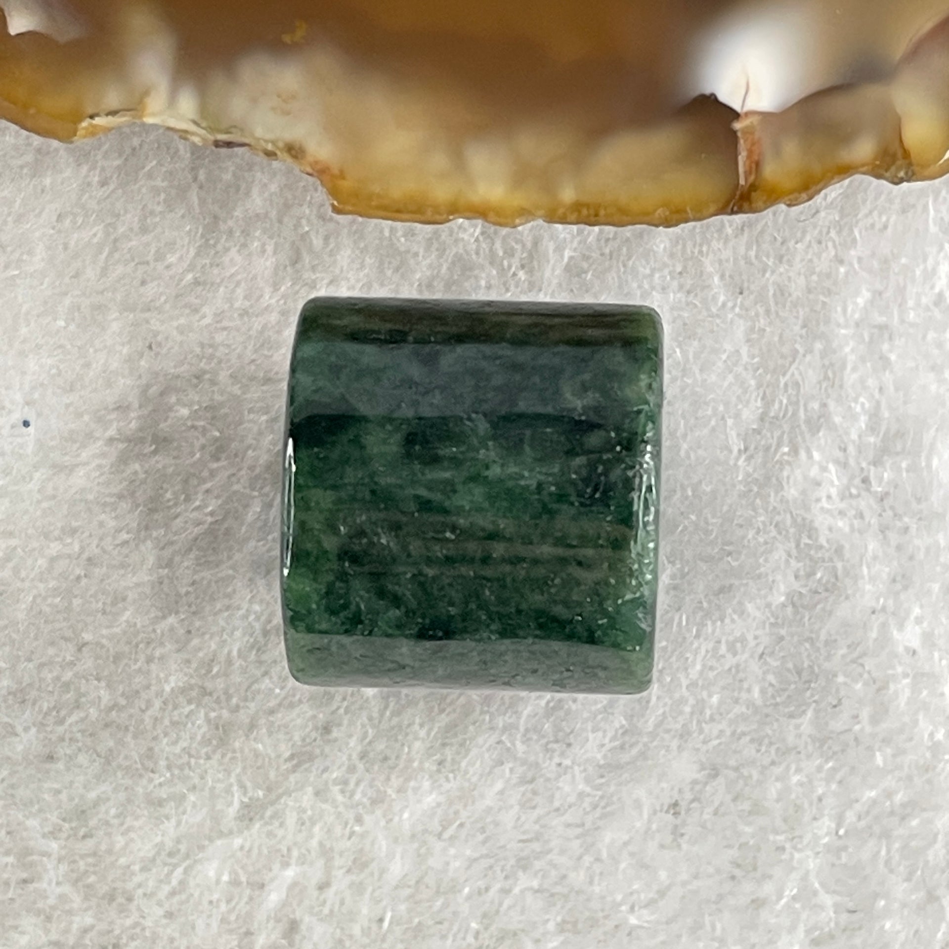 Natural Type A Old Mine Spicy Green Jadeite Lulutong Charm 5.63g 13.6 by 14.7mm (External Rough) - Huangs Jadeite and Jewelry Pte Ltd