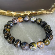 Good Grade Natural Petersite Beads Bracelet 31.34g 17cm 10.8mm 19 Beads - Huangs Jadeite and Jewelry Pte Ltd