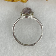 Average Grade Natural Super 7 Quartz in S925 Sliver Ring (Adjustable Size) 2.11g 8.8 by 7.7 by 5.0mm - Huangs Jadeite and Jewelry Pte Ltd