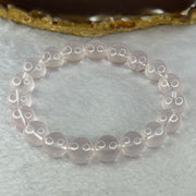 Natural Rose Quartz Beads Bracelet 天然玫瑰石英珠手链 32.16g 17.5cm 10.9mm 19 Beads - Huangs Jadeite and Jewelry Pte Ltd