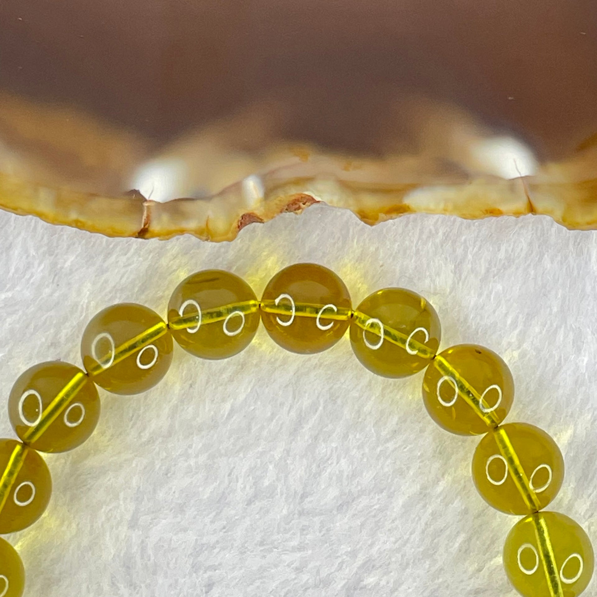 Natural Purple Honey Amber Beads Bracelet 天然紫蜜琥珀手链 5.99g 15cm 7.7mm 23 Beads - Huangs Jadeite and Jewelry Pte Ltd