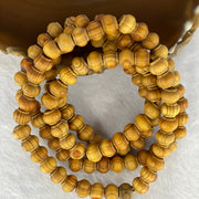 Natural High Oil Content Yabai Wood 高油崖柏 Beads Necklace 31.13g 9.5 mm 109 Beads Pendant 19.7 By 16.3 by 6.1 mm - Huangs Jadeite and Jewelry Pte Ltd