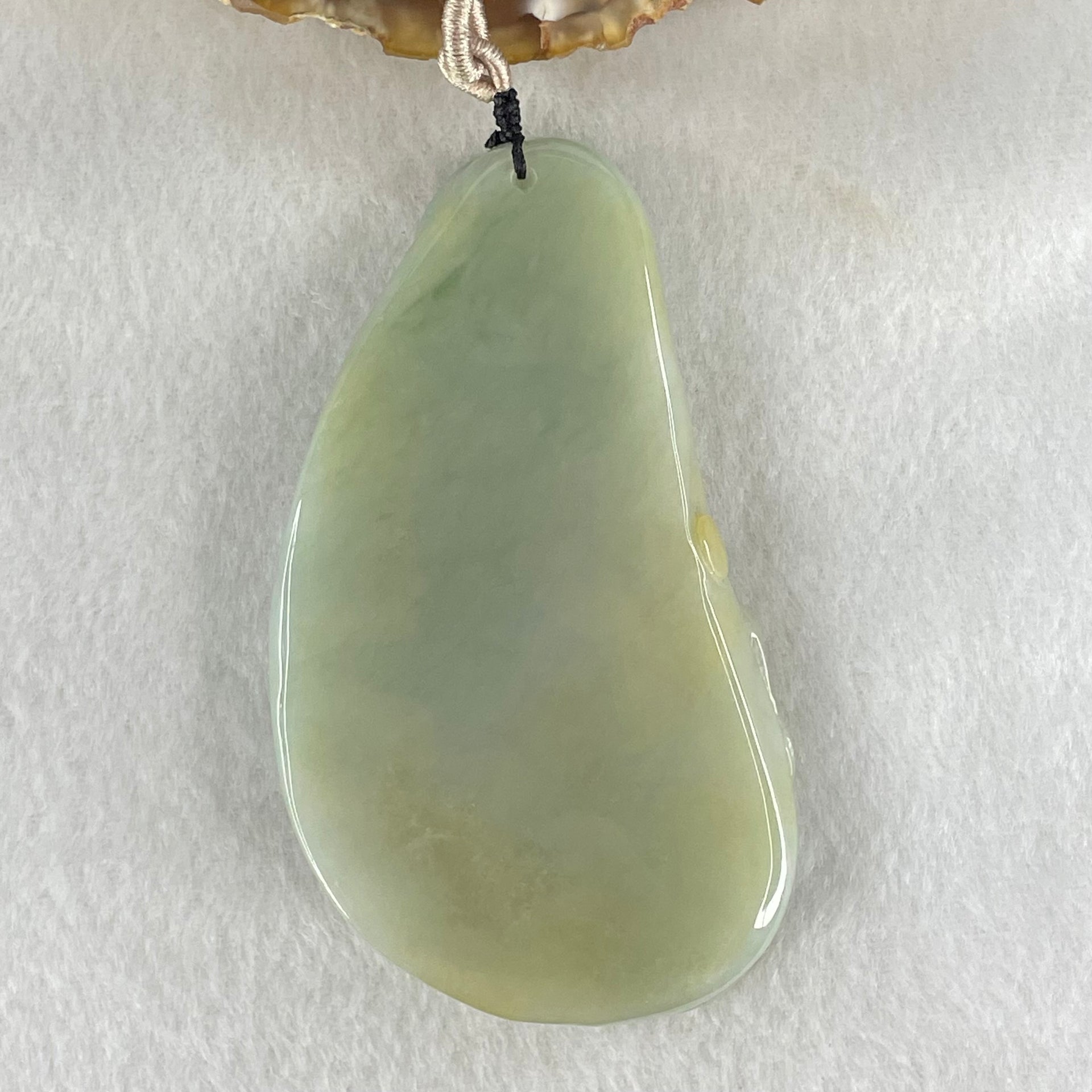 Type A Light Blueish Green with Yellow Jadeite Samantabhadra Bodhisattva Guan Yin on Elephant and Flower Pendant 93.42g 84.3 by 49.0 by 13.2mm - Huangs Jadeite and Jewelry Pte Ltd