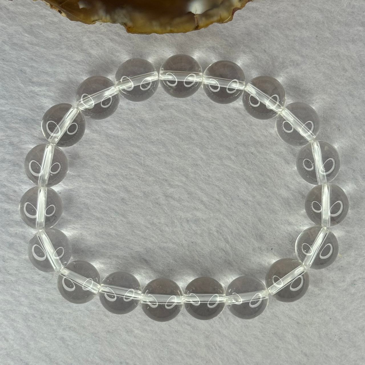 Natural Clear Quartz Bracelet 天然白水晶手链 30.79g 17cm 10.6mm 19 Beads - Huangs Jadeite and Jewelry Pte Ltd
