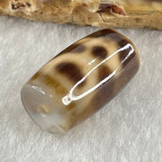 Natural Powerful Tibetan Old Oily Agate Double Cai Shen Dzi Bead Heavenly Master (Tian Zhu) 双财神长天珠 4.86g 20.1 by 11.8mm - Huangs Jadeite and Jewelry Pte Ltd
