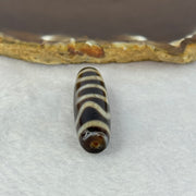 Natural Powerful Tibetan Old Oily Agate Sky Door Serenity 1 Eye Dzi Bead Heavenly Master (Tian Zhu) 一眼天诛 8.05g 38.5 by 11.5mm - Huangs Jadeite and Jewelry Pte Ltd