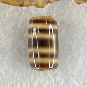 Natural Powerful Tibetan Old Oily Agate Sky Door Serenity 1 Eye Dzi Bead Heavenly Master (Tian Zhu) 一眼天诛 4.85g 19.9 by 11.7mm - Huangs Jadeite and Jewelry Pte Ltd