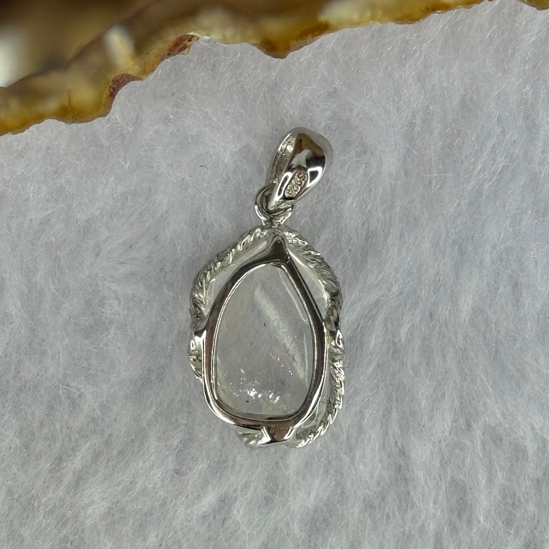 Natural Madagascar Blue Moonstone in S925 Silver Pendant 2.18g 13.5 by 9.9 by 4.2mm - Huangs Jadeite and Jewelry Pte Ltd