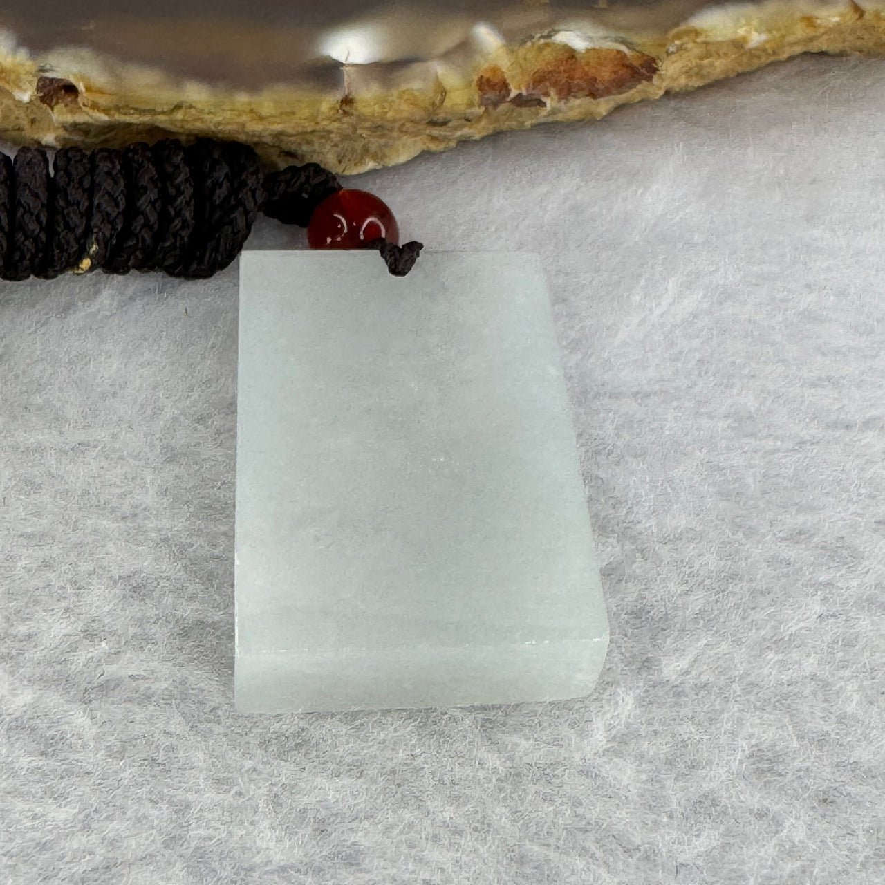 Type A Semi Icy Lavender Green Jadeite Pendent 12.18g 30.0 by 19.7 by 6.8 mm - Huangs Jadeite and Jewelry Pte Ltd