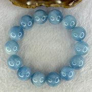Natural Aquamarine Beads Bracelet 81.94g 19cm 16.2mm 14 Beads - Huangs Jadeite and Jewelry Pte Ltd