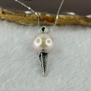 Natural Large White Pearl Demon Subduing Dagger S925 Silver Pendant in S925 Sliver Necklace 8.39g 14.2mm - Huangs Jadeite and Jewelry Pte Ltd