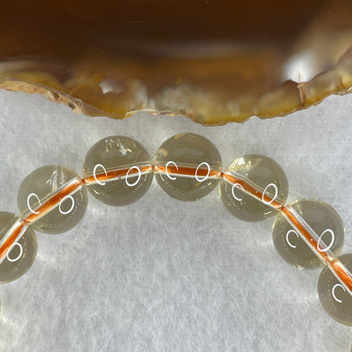 Certified Above Average Grade Natural Yellow Citrine Crystal Beads Bracelet | 10.2mm Golden Merchant's (27.35g | 15.5cm Wrist Sizing | 19 Beads)