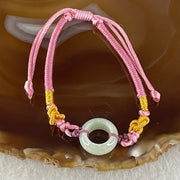 Type A Light Blueish Green Jadeite Ping An Kou String Bracelet 3.11g 14.9 by 6.7mm - Huangs Jadeite and Jewelry Pte Ltd